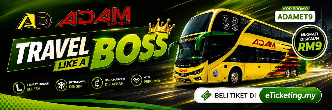 RM9 OFF Adam Express Bus Tickets
